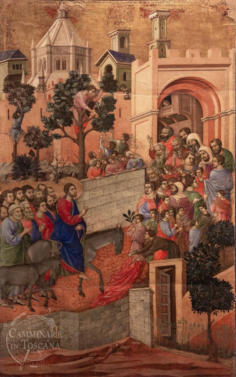 The entrance to Jerusalem painted by Duccio di Buoninsegna - Official Guide